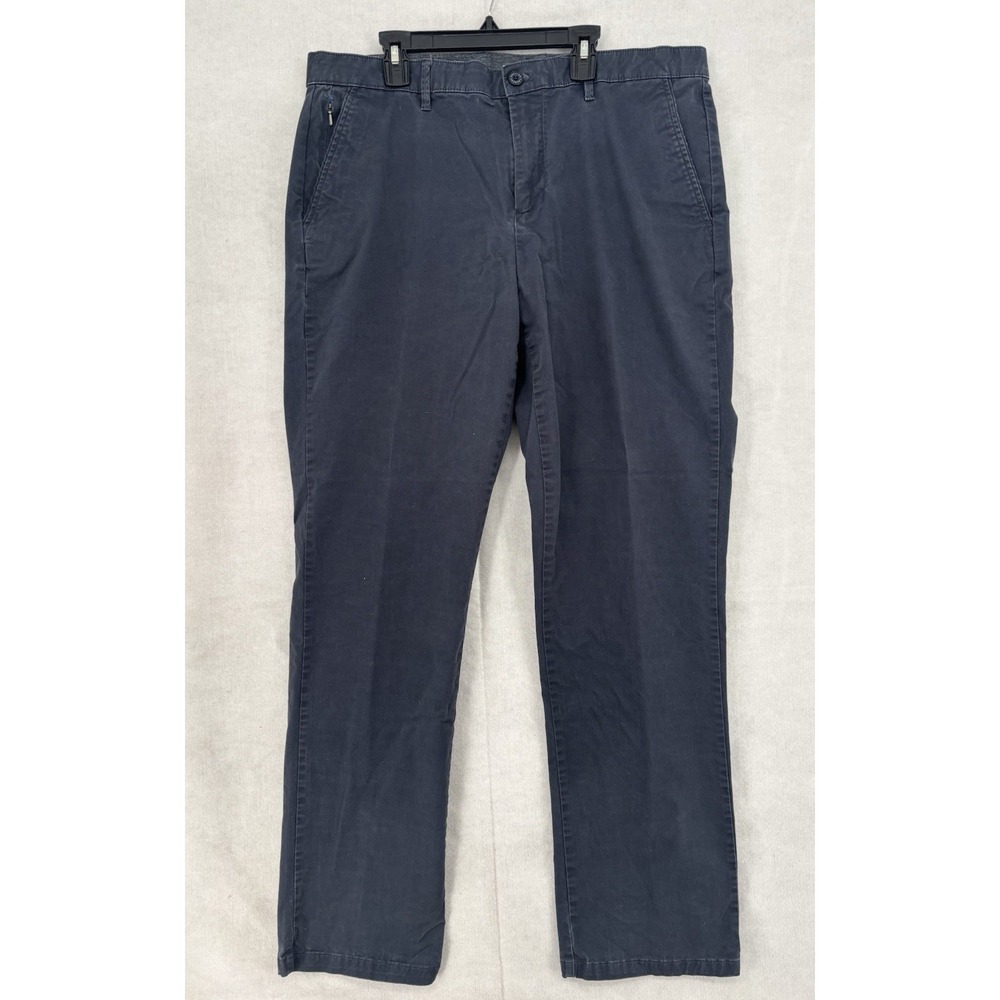 English Laundry Pants Mens Sz 36x30 Navy Comfort Flat Front Straight Leg Chino